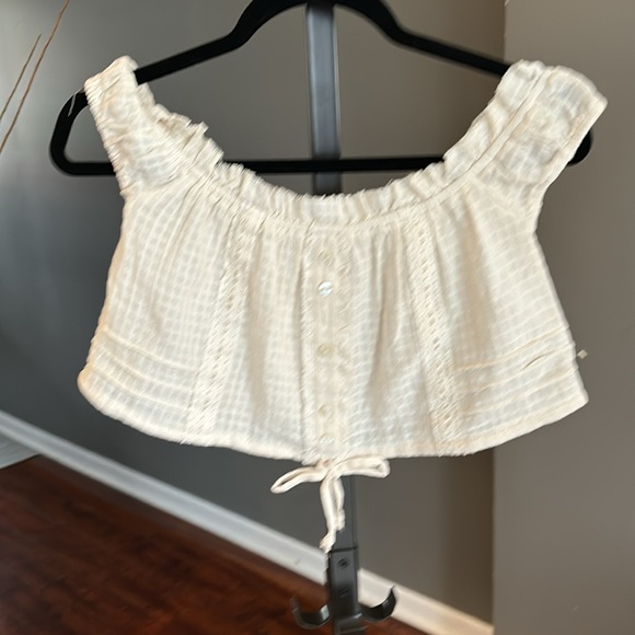 Urban Outfitters Natasha Crop Top Ivory. Size Small NWOT - Picture 6 of 17